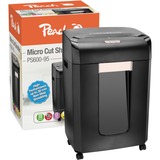 Peach PS600-95 destructeur de papier Découpage par micro-broyage 65 dB Noir, Broyeur de document Noir/Or, Découpage par micro-broyage, 2 x 15 mm, 30 L, 600 feuilles, 65 dB, 1500 mm/min