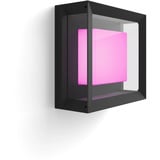 Philips White & Color Ambiance Econic Outdoor applique murale carrée, Lumière LED Noir