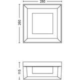 Philips White & Color Ambiance Econic Outdoor applique murale carrée, Lumière LED Noir