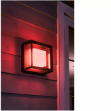 Philips White & Color Ambiance Econic Outdoor applique murale carrée, Lumière LED Noir