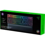 Razer RZ03-03931000-R3G1 clavier USB QWERTZ Allemand Noir, clavier gaming Noir, Layout DE, Razer Clicky Optical (Purple), Taille réelle (100 %), USB, Clavier mécanique, QWERTZ, LED RGB, Noir