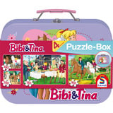 Schmidt Spiele Bibi & Tina Boîte à puzzle dans une valise en métal 