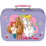 Schmidt Spiele Bibi & Tina Boîte à puzzle dans une valise en métal 