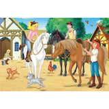 Schmidt Spiele Bibi & Tina Boîte à puzzle dans une valise en métal 
