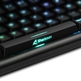 Sharkoon SKILLER SGK30 clavier USB QWERTY Italien Noir, clavier gaming Noir, Layout IT, Huano Blue, Taille réelle (100 %), USB, Clavier mécanique, QWERTY, LED RGB, Noir