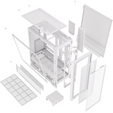 Silentware  boîtier midi tower Blanc | 2x USB-A | 1x USB-C | RGB | Window
