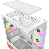 Thermaltake View 170 WS ARGB boîtier mini tower Blanc/bois | 2x USB-A | RGB | Verre Trempé