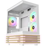 Thermaltake  boîtier mini tower Blanc/bois | 2x USB-A | RGB | Window
