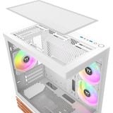 Thermaltake  boîtier mini tower Blanc/bois | 2x USB-A | RGB | Window