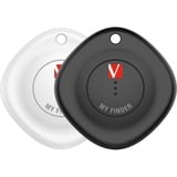 Verbatim My Finder Traceur Bluetooth - 2 pièces, Traceur de localisation Noir/Blanc, Personnel, Recherche, Noir, Blanc, Résistant à la poussière, Imperméable, Acrylonitrile-Butadiène-Styrène (ABS), Polycarbonate (PC), IP66