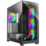Xilence XILENT Gleam boîtier midi tower Noir | 2x USB-A | 1x USB-C | RGB | Verre Trempé