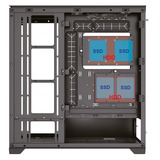 Xilence XILENT Gleam boîtier midi tower Noir | 2x USB-A | 1x USB-C | RGB | Verre Trempé