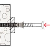 fischer SXRL 8x80 T, Cheville Gris clair