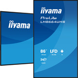 iiyama LH8664UHS-B3AG, Affichage public Noir (Mat)