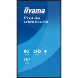 iiyama LH8664UHS-B3AG, Affichage public Noir (Mat)