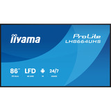iiyama ProLite LH8664UHS-B3AG 85.6" 4K Ultra HD, Affichage public Noir (Mat), HDMI, USB-C, Audio, WiFi 5, LAN, Android 14