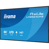 iiyama ProLite LH8664UHS-B3AG 85.6" 4K Ultra HD, Affichage public Noir (Mat), HDMI, USB-C, Audio, WiFi 5, LAN, Android 14