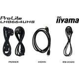 iiyama ProLite LH8664UHS-B3AG, Affichage public Noir (Mat)