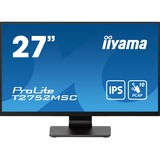 iiyama ProLite T2752MSC-B1 écran plat de PC 68,6 cm (27") 1920 x 1080 pixels Full HD LED Écran tactile Noir Moniteur Noir (Mat), 1x DisplayPort, 1x HDMI, 2x USB-A, 68,6 cm (27"), 1920 x 1080 pixels, Full HD, LED, 5 ms, Noir