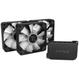 APNX FP1-120-3 Pack ventilateurs de boîtier RGB  Noir, 3 pièces, 120 x 120 x 30 mm, PWM