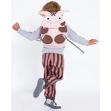 Affenzahn Grand ami Tonie cochon, Sac à dos rose fuchsia/Marron