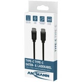 Ansmann Câble de données et de charge USB Type-C vers Type-C Noir