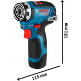 Bosch GSR 12V-35 FC PROFESSIONAL 1750 tr/min 590 g Noir, Bleu, Rouge, Perceuse/visseuse Bleu/Noir, Perceuse à poignée pistolet, Sans brosse, Noir, Bleu, Rouge, 1 cm, 1750 tr/min, 3,2 cm
