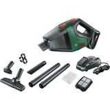 Bosch Universal Vac 18 Aspirateur-balai 2 en 1 Batterie Sec Sans sac Noir, Vert 2,5 Ah, Aspirateur à main Vert, Aspirateur-balai 2 en 1, Sans sac, Noir, Vert, Sec, Filtrage, Tapis, Sol dur