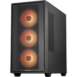Chieftec GS-03B-OP unité centrale Midi Tower Noir, boîtier pc Noir | 2x USB-A | 1x USB-C | RGB | Window