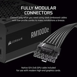 Corsair RM1000e Remis à neuf alimentation modulaire 1000 watt Noir, 1x 12V-2x6, 2x PCIe