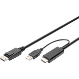 Digitus AK-330111-020-S, Câble Noir