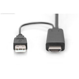 Digitus AK-330111-020-S, Câble Noir