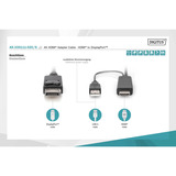 Digitus Câble adaptateur HDMI > DisplayPort, UHD 4K Noir