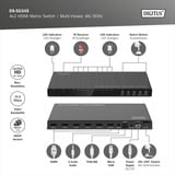 Digitus Commutateur matriciel HDMI / Multi-vision 4x2, Switch HDMI 