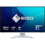 EIZO FlexScan EV2740X-WT 27" 4K Ultra HD Moniteur Blanc, 1x DisplayPort, 2x HDMI, 2x USB-C, 3x USB-A, 1x RJ-45
