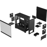 Fractal Design Pop Silent Black TG Clear Tint, Boîtier PC Noir, 2x USB-A 3.2 (5 Gbit/s), 2x Audio, Window-kit
