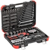GEDORE Jeu de clés à douille rouge 1/4" + 1/2", 232 pièces, Set d'outils Rouge/Noir
