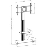 HAGOR HP-Stand 55 139,7 cm (55") Noir, Stand system Noir, 50 kg, 94 cm (37"), 139,7 cm (55"), 200 x 200 mm, 700 x 400 mm, -5 - 15°