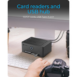 ICY BOX IB-1233CL-CR, station de clonage SSD/HDD, Station d'accueil Noir