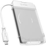 ICY BOX IB-AC703-C Boîtier disque dur/SSD Translucide, Blanc 2.5" Blanc/transparent, Boîtier disque dur/SSD, 2.5", Série ATA III, Échange à chaud, Connectivité USB, Translucide, Blanc