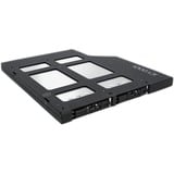 Icy Dock MB852M2PO-B Compartiment pour ordinateur Universel Cage disque dur, Cadrage Noir, Universel, Cage disque dur, Acrylonitrile-Butadiène-Styrène (ABS), Métal, Noir, 128,1 mm, 159,3 mm