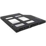 Icy Dock MB852M2PO-B Compartiment pour ordinateur Universel Cage disque dur, Cadrage Noir, Universel, Cage disque dur, Acrylonitrile-Butadiène-Styrène (ABS), Métal, Noir, 128,1 mm, 159,3 mm