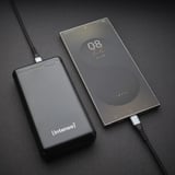 Intenso XS20000 Lithium Polymère (LiPo) 20000 mAh Noir, Powerbank Noir, 20000 mAh, Lithium Polymère (LiPo), 3,1 V, Noir