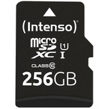 Intenso microSD Karte UHS-I Premium 256 Go Classe 10, Carte mémoire Noir, 256 Go, MicroSD, Classe 10, UHS-I, 90 Mo/s, Class 1 (U1)