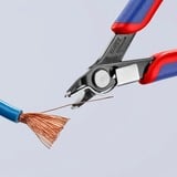 KNIPEX Super Knips électronique 78 41 125, Pinces électroniques Rouge/Bleu