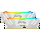 Kingston FURY 32 Go DDR5-7200 Kit, Mémoire vive Blanc, KF572C38RWAK2-32, Renegade RGB, XMP