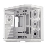 Krux  boîtier midi tower Blanc | 2x USB-A | 1x USB-C | RGB | Verre Trempé