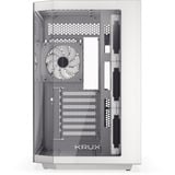 Krux  boîtier midi tower Blanc | 2x USB-A | 1x USB-C | RGB | Verre Trempé