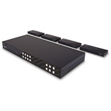 Lindy Extendeur Matrice HDBaseT 4x4 HDMI 4K60 Cat.6 150m, Repartiteur HDMI Noir