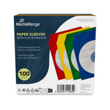 MediaRange Pochettes en papier pour CD/DVD, Étui de protection 100 pièces, En vrac
